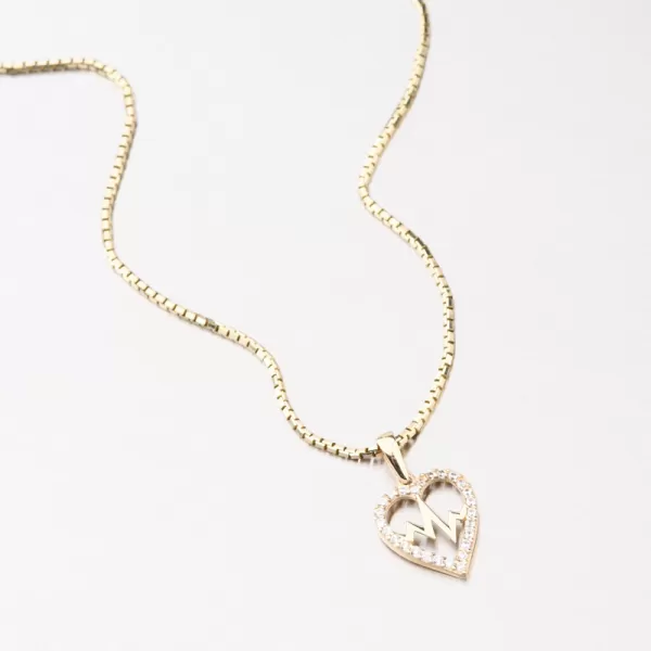 Srdcový prívesok so zirkónmi 43-22213