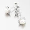 Strieborné náušnice s perlou SETST-12270