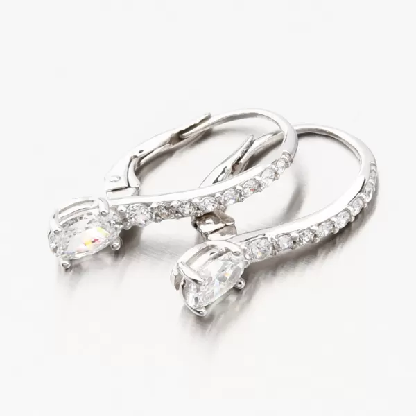 Náušnice z bieleho zlata 668P-120414