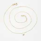 Zlatý náhrdelník so zirkónom GCA15-004