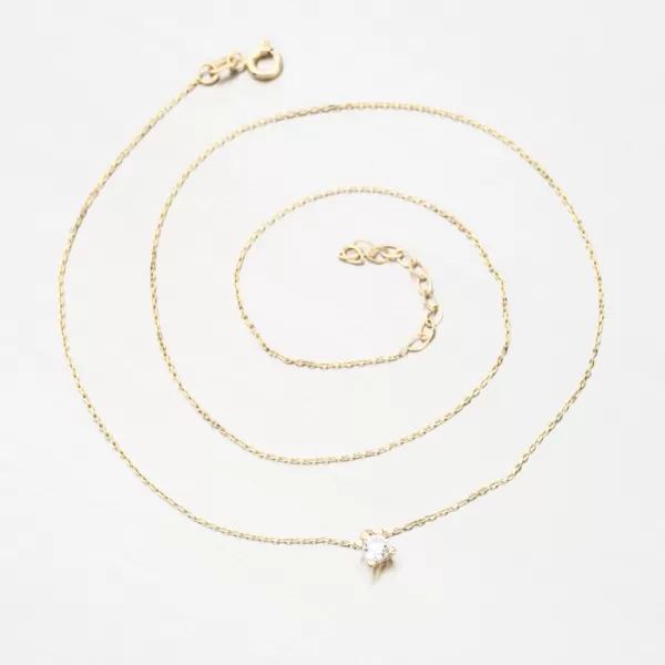 Zlatý náhrdelník so zirkónom GCA15-004