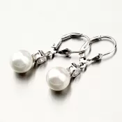 Strieborné náušnice s perlou PKL-2151