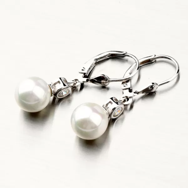 Strieborné náušnice s perlou PKL-2151