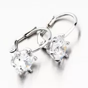 Náušnice z bieleho zlata so zirkónom 10938B-NK-ZIR