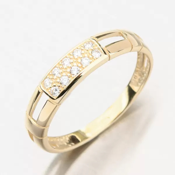 Zlatý prsteň so zirkónmi DZ2033ZL-ZIR