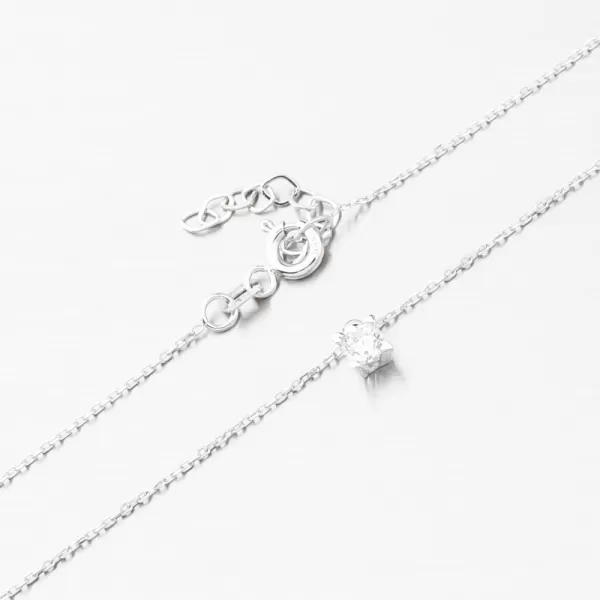 Náhrdelník z bieleho zlata so zirkónom GCA15-005