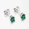 Strieborné náušnice kôstky so zeleným zirkónom UPST-121680
