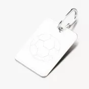 Strieborný prívesok doštička futbalová lopta PAMŠ-130044-Ag