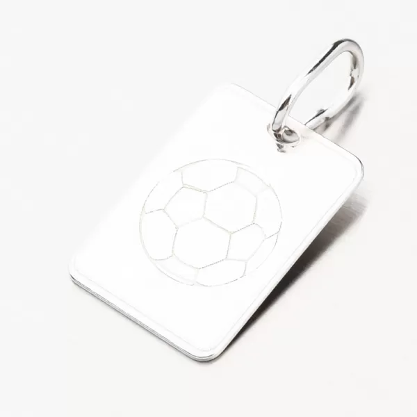 Strieborný prívesok doštička futbalová lopta PAMŠ-130044-Ag