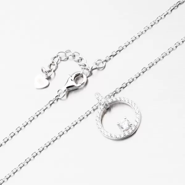 Strieborný náhrdelník so zirkónmi PKL-5022