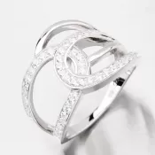 Strieborný prsteň so zirkónmi PKL-1063