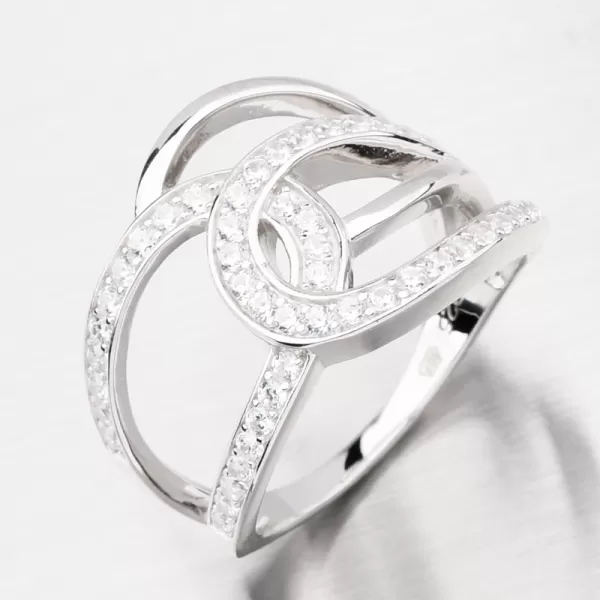 Strieborný prsteň so zirkónmi PKL-1063