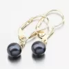 Zlaté náušnice s čiernou perlou 52GZ-3016-ZL-KL-Black