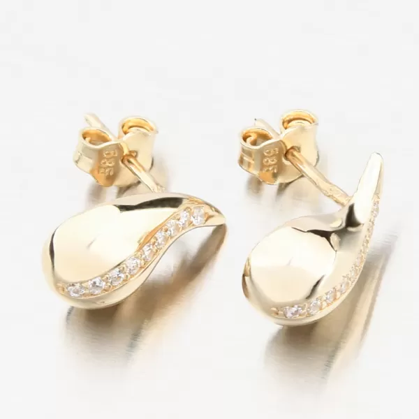 Zlaté nugety so zirkónmi 12R-751