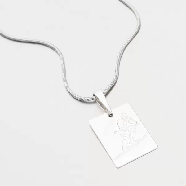 Strieborný prívesok lyžovanie PAMŠ-130766-Ag