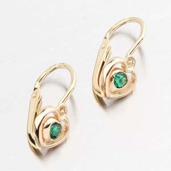 Zlaté náušnice so zirkónmi 52DN-2752ZEL