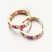 Zlaté krúžky so zirkónmi PKL22-040