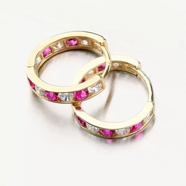 Zlaté krúžky so zirkónmi PKL22-040