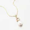 Zlatý prívesok s perlou a so zirkónmi 53GZZ-3123Z