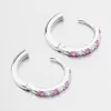 Strieborné kruhy s ružovými zirkónmi PKL-2276