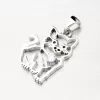 Strieborný prívesok mačka so zirkónom PKL-3118