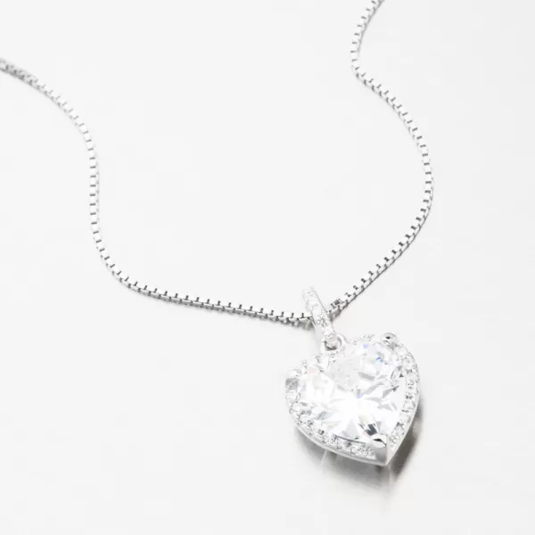 Strieborný prívesok srdca HST-13314