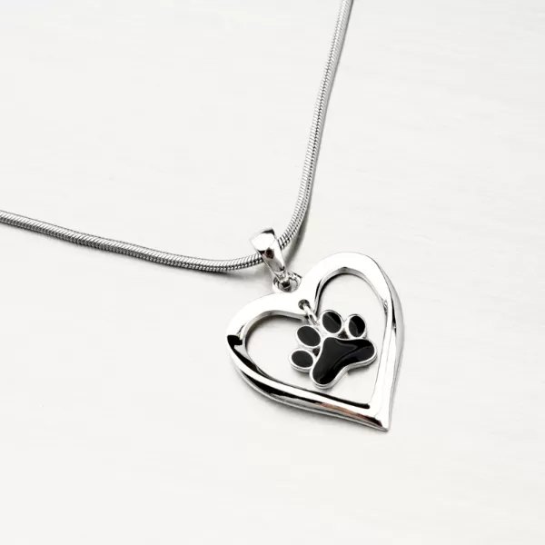 Strieborné srdce s tlapičkou PKL-3127