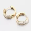 Dámske náušnice žlté zlato 585 kruhov so zirkónmi 143P-122430