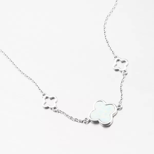 Strieborný dámsky náramok so štvorlístkami PKL-4023