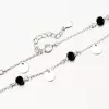 Strieborný náramok s čiernymi zirkónmi PKL-4007
