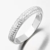 Strieborný prsteň so zirkónmi GST-11587