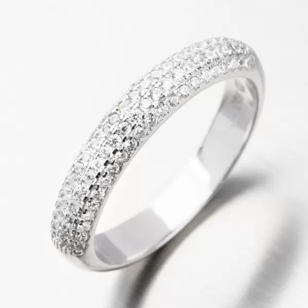 Strieborný prsteň so zirkónmi GST-11587