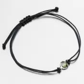 Šnúrkový náramok so zlatým príveskom LT14-015-B-ZEL