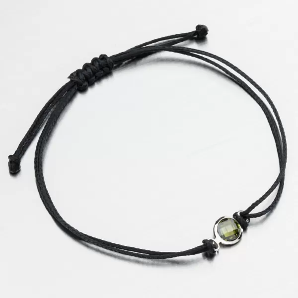 Šnúrkový náramok so zlatým príveskom LT14-015-B-ZEL