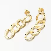 Pozlátené strieborné náušnice so zirkónmi UPST-122844