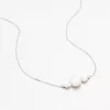Náhrdelník z bieleho zlata s perlami 15R-051