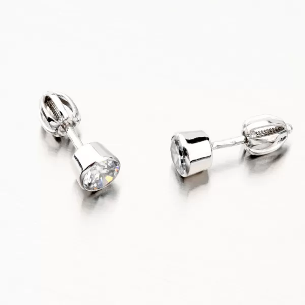Dámske náušnice biele zlato 585 zirkón 52GZ-3035B-SR