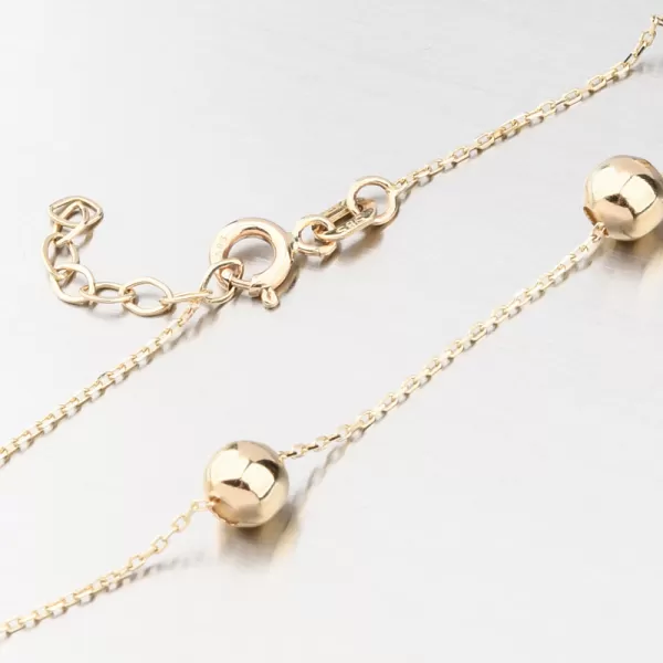 Zlatý náramok s loptičkami GCA14-008