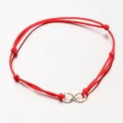 Náramok červený povrázkový nekonečno 74-5188ZL-CV