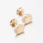 Napichovacie náušnice so zirkónmi - zlato 585 GCA12-011