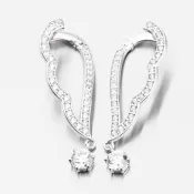 Dámske náušnice biele zlato 585 so zirkónmi 663P-120471-B