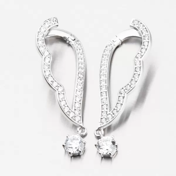 Dámske náušnice biele zlato 585 so zirkónmi 663P-120471-B