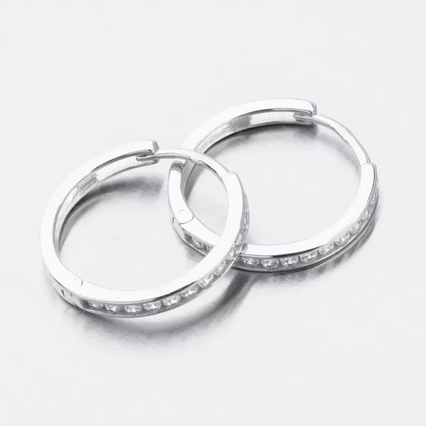 Zlaté krúžky so zirkónmi 16 mm 42-32584