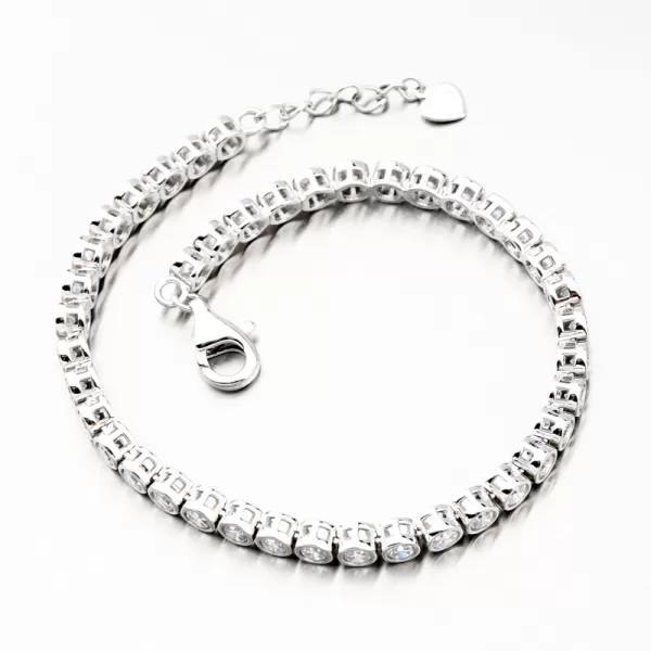 Strieborný náramok so zirkónmi PKL-4028