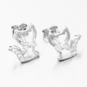 Strieborné náušnice kôstky mačička UPST-122577