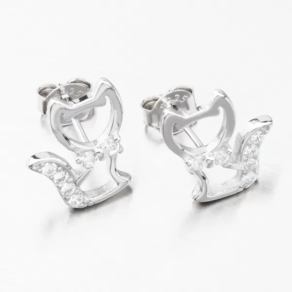 Strieborné náušnice kôstky mačička UPST-122577