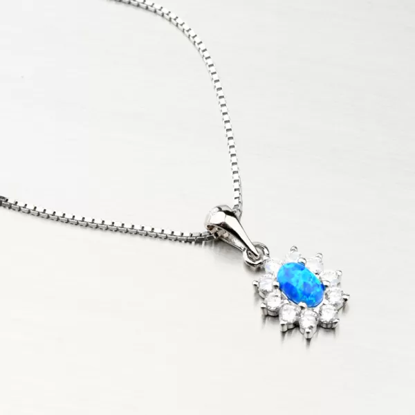 Strieborný prívesok s modrým opálom PKL-3121