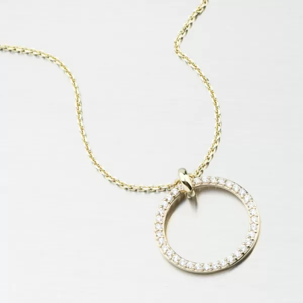 Prívesok zo žltého zlata DZF3775-ZL-ZIR