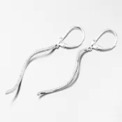 Visiace strieborné náušnice so zirkónmi UCST-122362