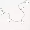 Strieborný náramok na nohu so srdiečkami PKL-4013